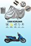 Gray Rear Bag and Lock Non-Matching Piaggio Beverly 400 Compatible Motorcycle Tarpaulin