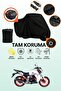 Black Tail Bag and Lock Compatible Falcon Shark 188 Compatible Motorcycle Tarpaulin