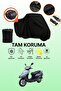 Black Rear Bag Compatible Apachi Nova 125 Compatible Motorcycle Tarpaulin, Protective Cover