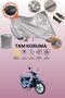 Gray Tail Bag and Lock Compatible Arora Ar 100-7 Compatible Motorcycle Tarpaulin