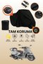 Black Lock and Tail Bag Compatible Motolux Americano 125 Compatible Motorcycle Tarpaulin, Protective Cover