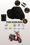Black Compatible with Lock Hero Duet 125 Compatible Motorcycle Tarpaulin
