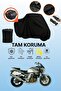 Black Rear Bag Compatible with Kawasaki Z 750 Compatible Motorcycle Canvas