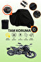 Black Lock and Tail Bag Compatible Rks Rz 125 Compatible Motorcycle Tarpaulin, Protective Cover