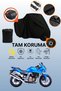Black Lock and Tail Bag Compatible Kawasaki Z 750 S Compatible Motorcycle Tarpaulin, Protective Cover