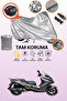 Gray Lock and Tail Bag Compatible Arora Gt 250 Compatible Motorcycle Tarpaulin, Protection Cover