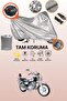Gray Lock and Tail Bag Compatible Kuba Kb150-25 Max Compatible Motorcycle Tarpaulin, Protection Cover