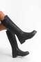 Black Double Zipper Women's Boots 1453000 - 5
