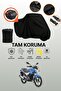 Bajaj Discover 150 S Compatible Motorcycle Tarpaulin Compatible with Black Rear Bag