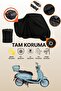 Black Lock and Tail Bag Compatible Arora Ar 50 Cappuccino Compatible Motorcycle Tarpaulin, Protective Cover