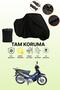 Black Rear Bag and Lock Incompatible Steel Motor Cup 110 Compatible Motorcycle Tarpaulin