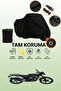 Black Compatible with Lock Kuba Faswind 200R Compatible Motorcycle Tarpaulin