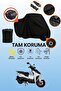 Black Lock and Tail Bag Compatible Motolux Rossi Rs Compatible Motorcycle Tarpaulin, Protective Cover