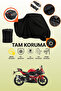 Black Lock and Tail Bag Compatible Rks Srk125-R Compatible Motorcycle Tarpaulin, Protective Cover