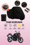 Black Rear Bag Compatible Kawasaki Z 400 Compatible Motorcycle Tarpaulin, Protective Cover