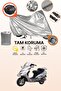 Gray Lock and Tail Bag Compatible Bisan Pacific 125 Compatible Motorcycle Tarpaulin, Protective Cover
