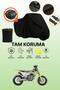 Black Rear Bag Compatible Husqvarna Fs 450 Compatible Motorcycle Tarpaulin, Protective Cover