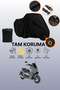 Black Compatible with Lock Rks Vieste 249 Compatible Motorcycle Tarpaulin