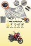 Gray Lock and Tail Bag Compatible Hero Ignitor 125 Compatible Motorcycle Tarpaulin, Protection Cover