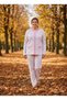 New Product... Winter Cotton Double-Layered Sha Fleece-Lined Umaş Wide Cut Open Front I Mother Pajama Set