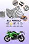 Gray Lock Compatible Kawasaki Ninja 250Sl Compatible Motorcycle Tarpaulin, Protective Cover