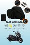 Black Lock Compatible Yamaha X-Max 400 Abs Compatible Motorcycle Tarpaulin, Protective Cover