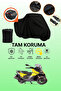 Black Rear Bag Compatible Motolux Ragner 250 Compatible Motorcycle Tarpaulin, Protective Cover