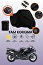 Black Lock and Tail Bag Compatible Kawasaki Zzr 1400 Abs Compatible Motorcycle Tarpaulin, Protective Cover