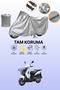 Gray Sym Xpro Cargo 125 Compatible Motorcycle Cover, Protective Cover, Motorbike Cover