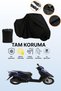 Black Tail Bag and Lock Non-Matching Haojin Sunny 125t Compatible Motorcycle Tarpaulin