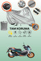Gray Lock and Rear Bag Compatible Arora Max-T Easy Compatible Motorcycle Tarpaulin, Protection Cover