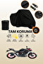 Black Lock Compatible Kawasaki Z 500 Se Compatible Motorcycle Tarpaulin, Protective Cover