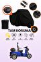 Black Rear Bag and Lock Compatible Yuki Yk-25 Pony Compatible Motorcycle Tarpaulin