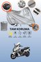 Gray Lock and Tail Bag Compatible Bmw C 650 Sport Compatible Motorcycle Tarpaulin, Protection Cover