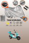 Gray Rear Bag and Lock Compatible Rks Neon 125 Compatible Motorcycle Tarpaulin
