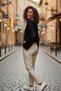 Women's Black Spanish Sleeve Model Trend Knitwear Blouse - 3