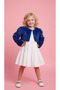 PLUSH COLLAR ROSE PATTERNED GIRL BOLERO - 6
