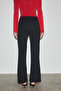 Niriselle Women's Stretchy Fabric Fitted Regular Black Pants with Elastic Waist - 5