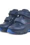 Genuine Leather Navy Blue Furry Baby Sports Boots - 7