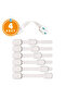 (PACK OF 4) Baby Safety Locks with Refrigerator, Cabinets, Drawers, Toilet, 3m Adhesive Gift - 4