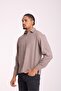 Alfonso Plaid Large Check Relaxed Fit 100% Cotton Flannel Fabric Men's Shirt - Beige - 5
