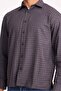 Alfonso Plaid Large Check Relaxed Fit 100% Cotton Flannel Fabric Men's Shirt - Brown - 3