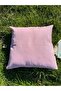 Pink Gingham Linen Pillow Cushion Cover (42 X 42 Cm) - 2