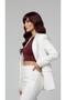 Wavy Riveted Fiber Synthetic Medium Wig - Red Brown - 3