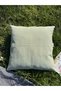 Green Plaid Linen Pillow Cushion Cover (42 x 42 cm) - 2