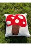 Red Mushroom Punch Embroidered Pillow Cushion Cover,Decorative Home Gift - 6