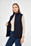 Women's Windproof Regular Fit Inflatable Navy Vest - 3
