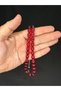 Fire Amber Tesbih Beige Cut Red Color 11mm X 8mm T-558 - 3