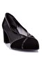 Dza07-2682009 Black Suede Classic Heeled Women's Shoes