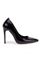 Dza07-388460 Black Patent Leather 10.5 cm Thin Heel Stiletto Women's Shoes - 2